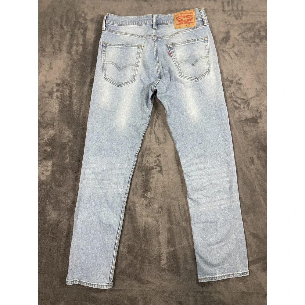 Levi's 514 Straight Fit Jeans 29x30 Light Wash Blue‎ Denim Stretch